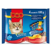 TEO kapsička kočka pack4x100g 2drůb,2hov